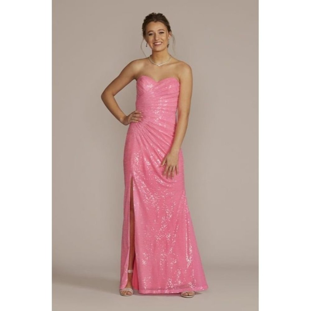 Perfectly Pink Full Length Gown Elegant Wear Women's Sz 12 Or Jrs Sz 15